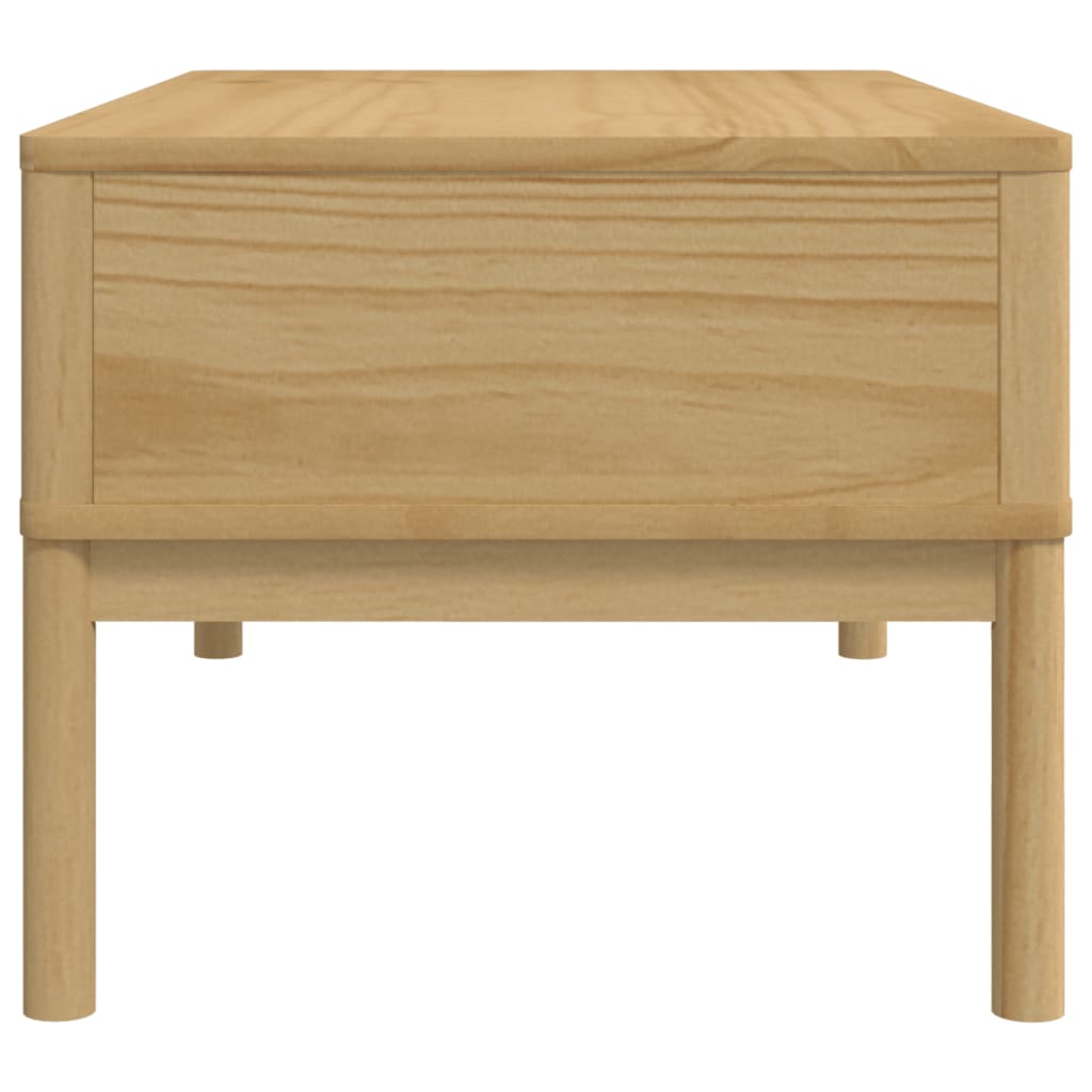 Tavolino FLORO Marrone Cera 99x55,5x45 cm in Legno di Pino