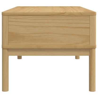 Tavolino FLORO Marrone Cera 99x55,5x45 cm in Legno di Pino