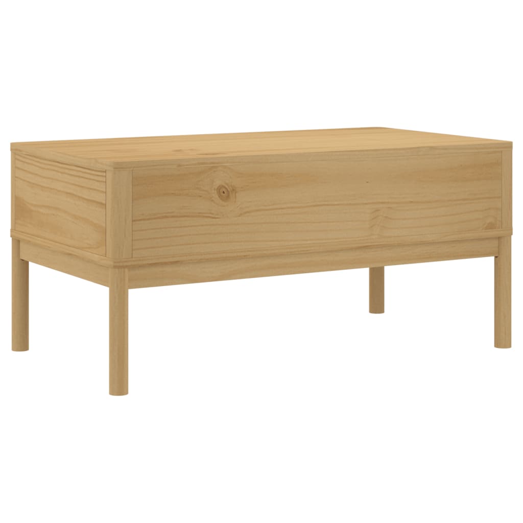 Tavolino FLORO Marrone Cera 99x55,5x45 cm in Legno di Pino