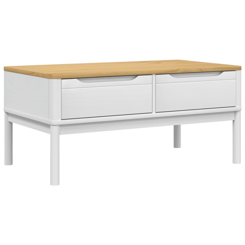 Tavolino FLORO Bianco 99x55,5x45 cm in Legno di Pino | homemem39