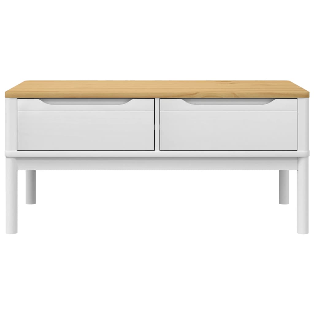 Tavolino FLORO Bianco 99x55,5x45 cm in Legno di Pino | homemem39