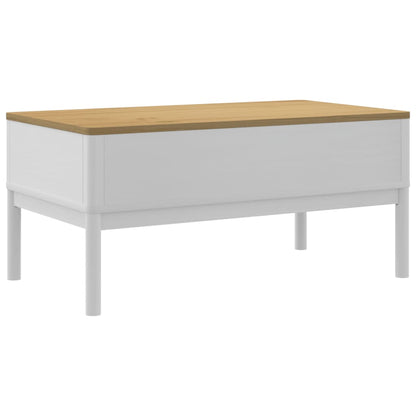 Tavolino FLORO Bianco 99x55,5x45 cm in Legno di Pino