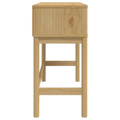 Tavolo Consolle FLORO 89,5x36,5x73 cm Marrone Cera Legno Pino - homemem39