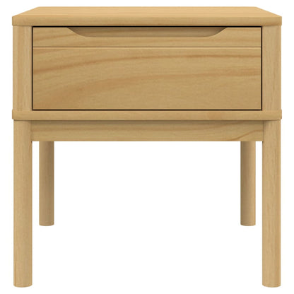 Tavolo per Lampada FLORO 55x55x54 cm Marrone Cera Legno di Pino | homemem39