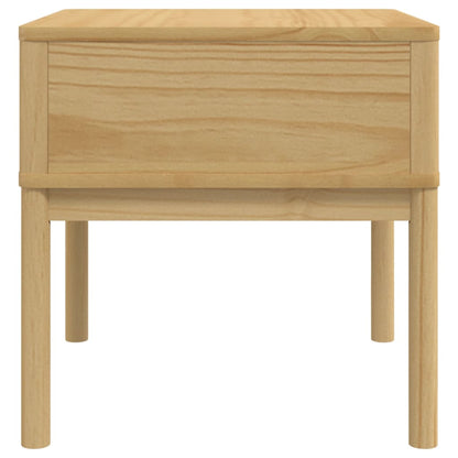 Tavolo per Lampada FLORO 55x55x54 cm Marrone Cera Legno di Pino