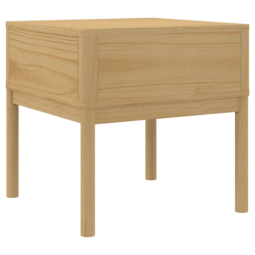 Tavolo per Lampada FLORO 55x55x54 cm Marrone Cera Legno di Pino | homemem39