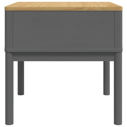 Tavolo per Lampada FLORO Grigio 55x55x54 cm Legno Massello Pino | homemem39