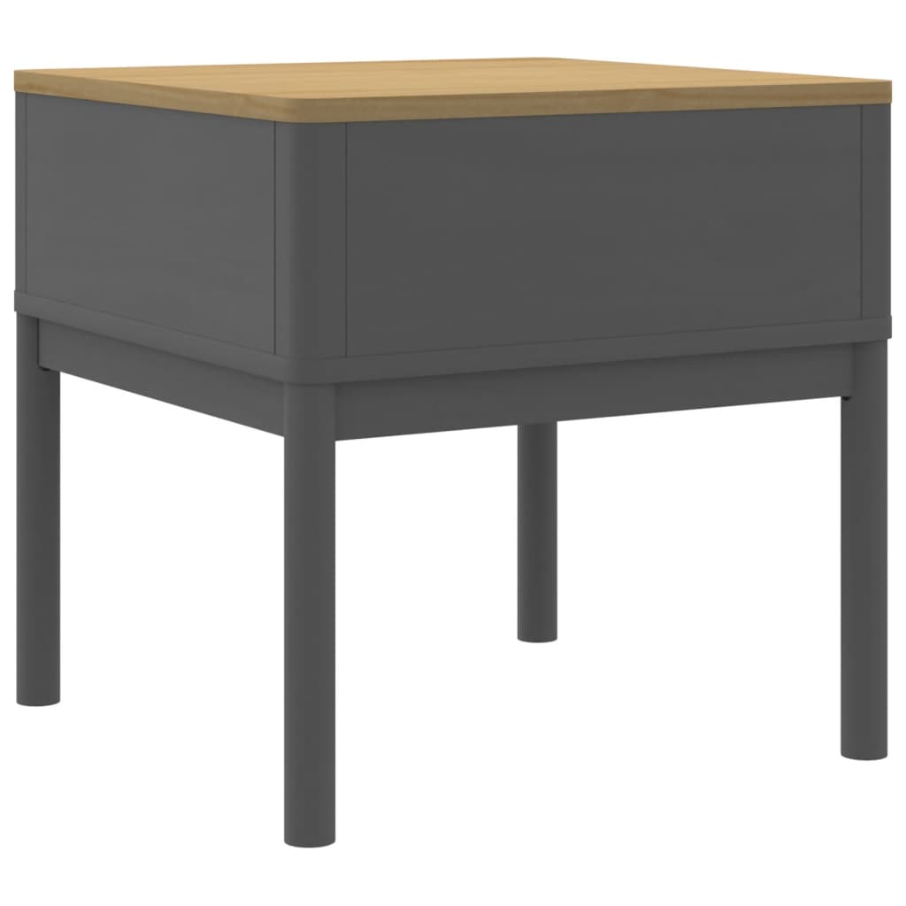 Tavolo per Lampada FLORO Grigio 55x55x54 cm Legno Massello Pino | homemem39