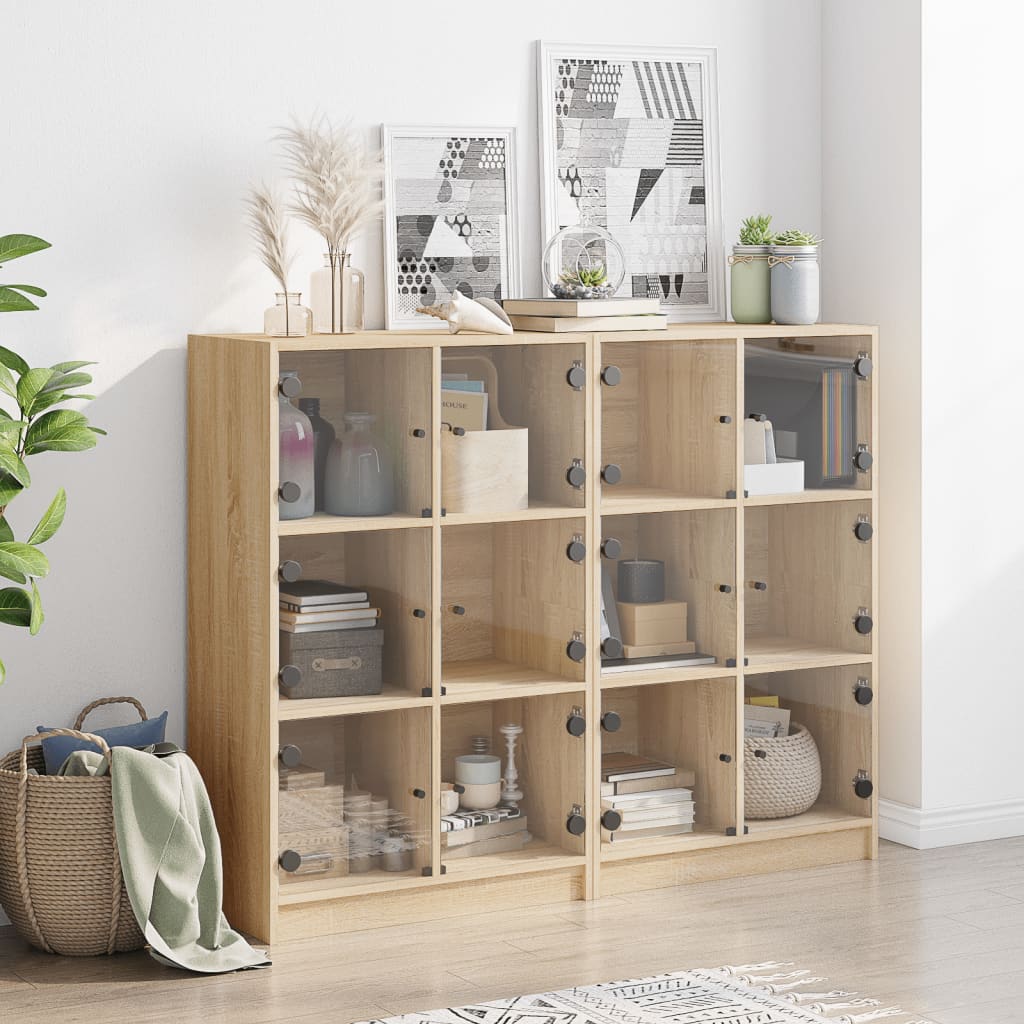 Libreria Ante Rovere Sonoma 136x37x109 cm in Legno Multistrato - homemem39