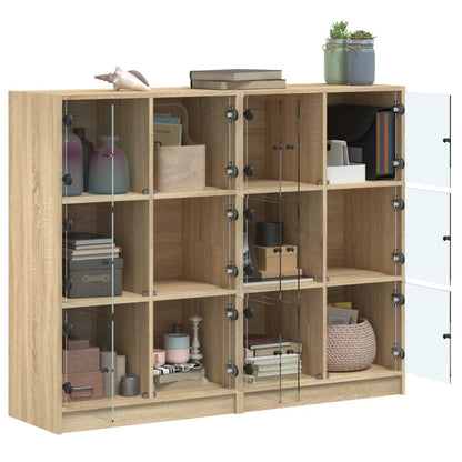 Libreria Ante Rovere Sonoma 136x37x109 cm in Legno Multistrato - homemem39