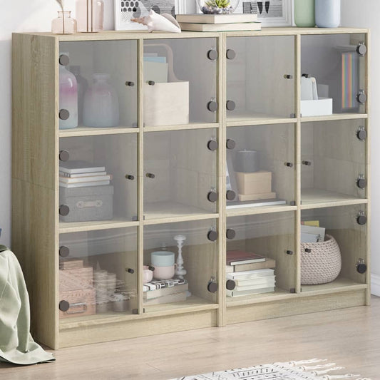 Libreria Ante Rovere Sonoma 136x37x109 cm in Legno Multistrato - homemem39