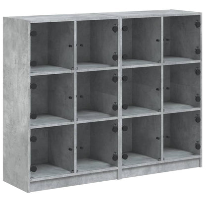 Libreria Ante Grigio Cemento 136x37x109 cm in Legno Multistrato - homemem39