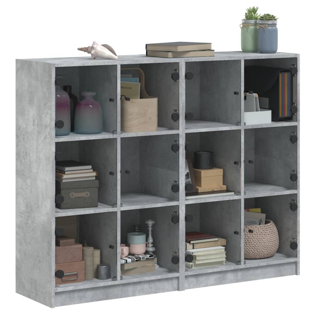 Libreria Ante Grigio Cemento 136x37x109 cm in Legno Multistrato - homemem39