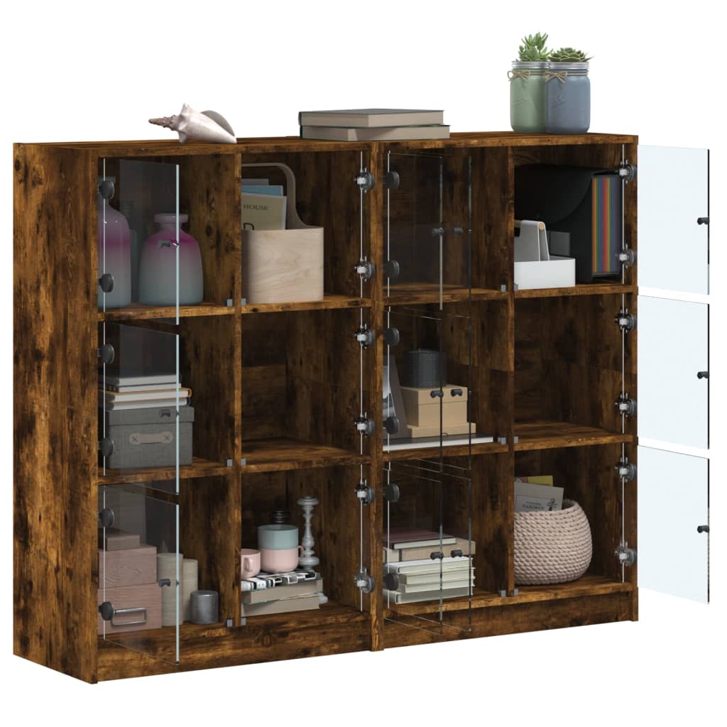 Libreria Ante Rovere Fumo 136x37x109 cm in Legno Multistrato - homemem39