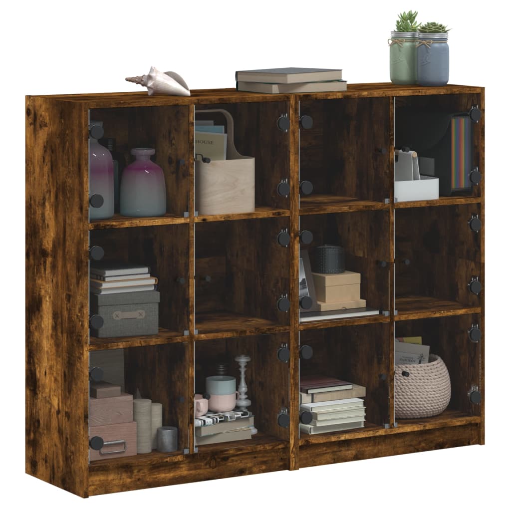 Libreria Ante Rovere Fumo 136x37x109 cm in Legno Multistrato - homemem39