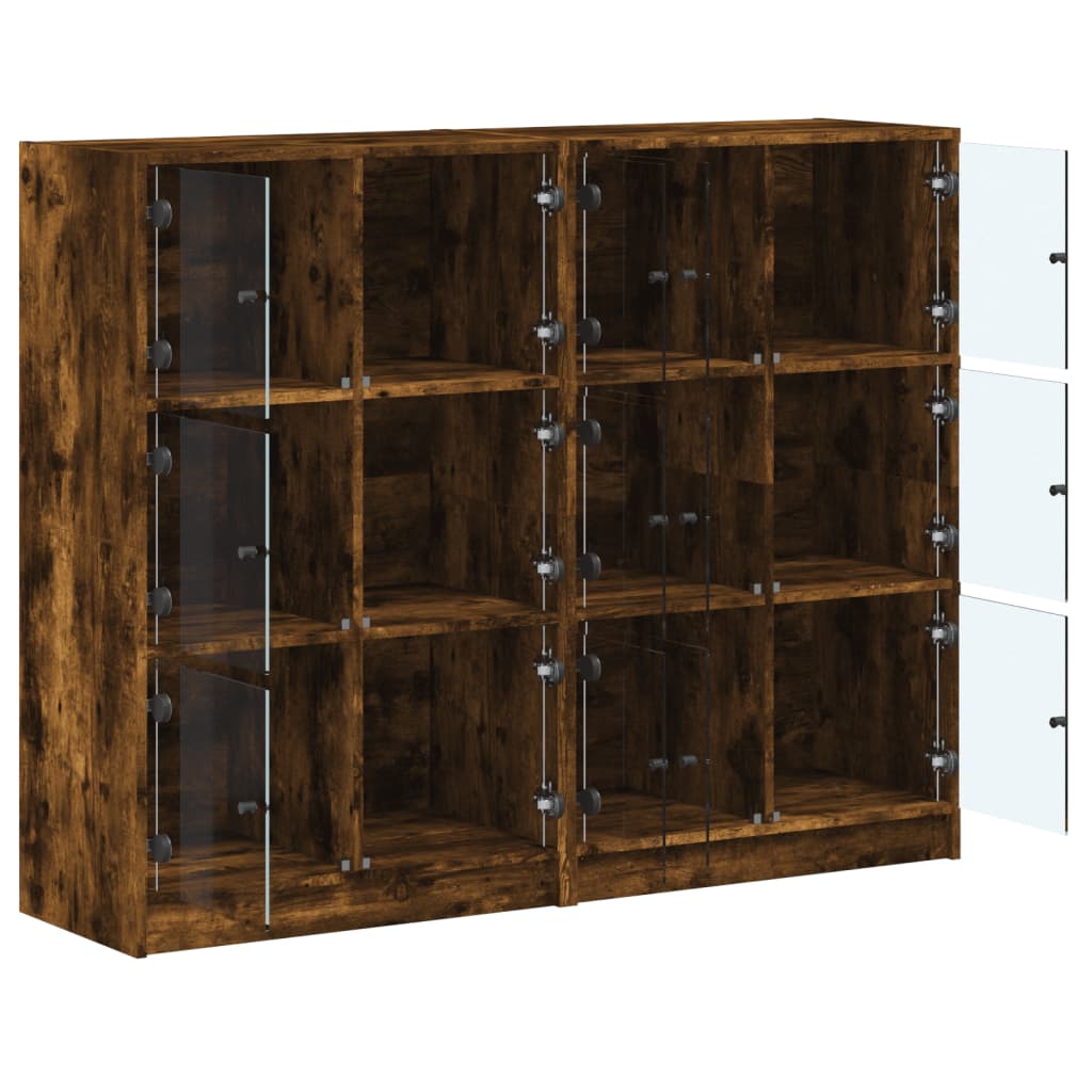 Libreria Ante Rovere Fumo 136x37x109 cm in Legno Multistrato - homemem39