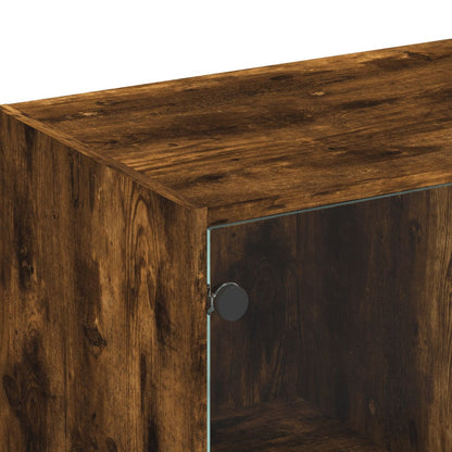 Libreria Ante Rovere Fumo 136x37x109 cm in Legno Multistrato - homemem39