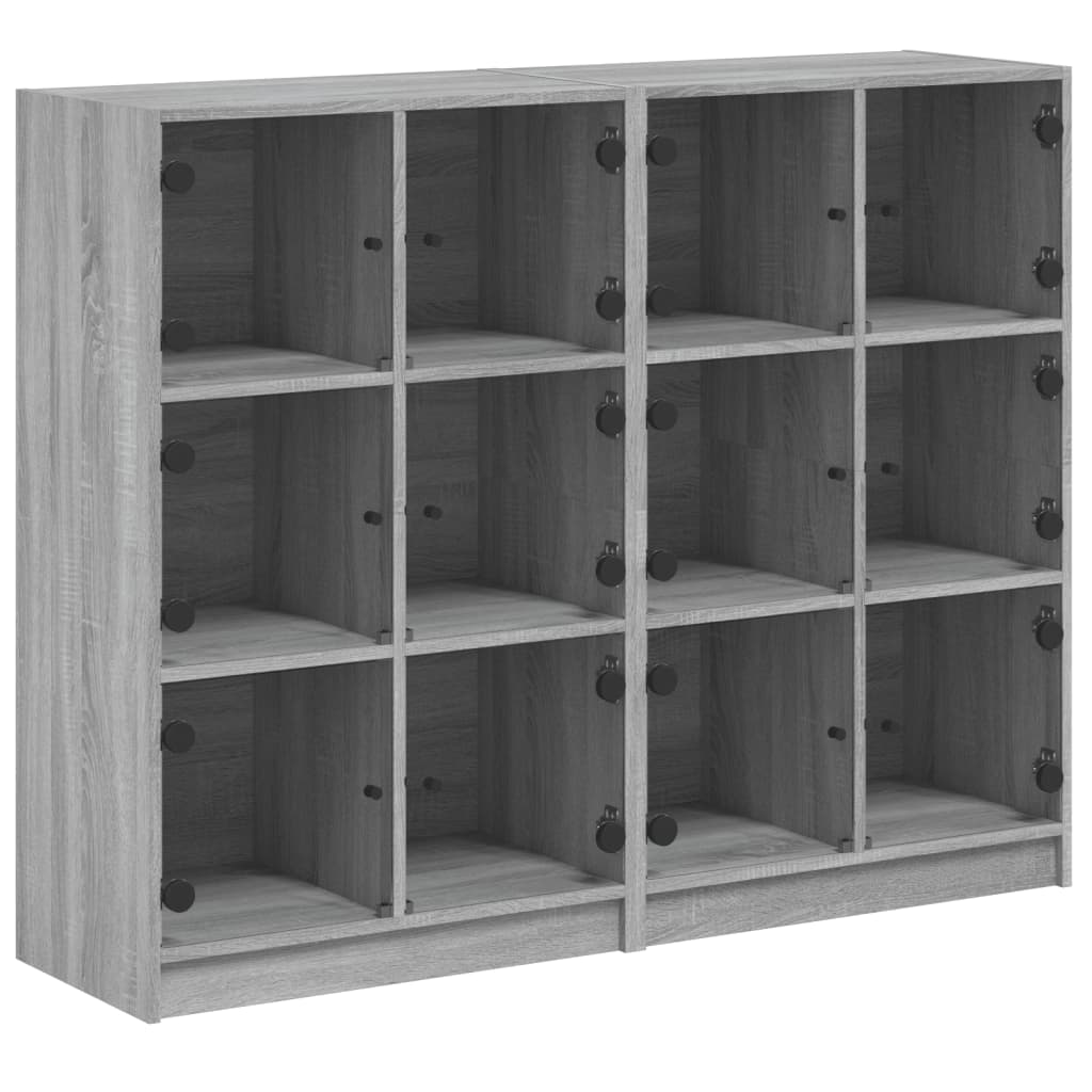 Libreria Ante Grigio Sonoma 136x37x109 cm in Legno Multistrato - homemem39