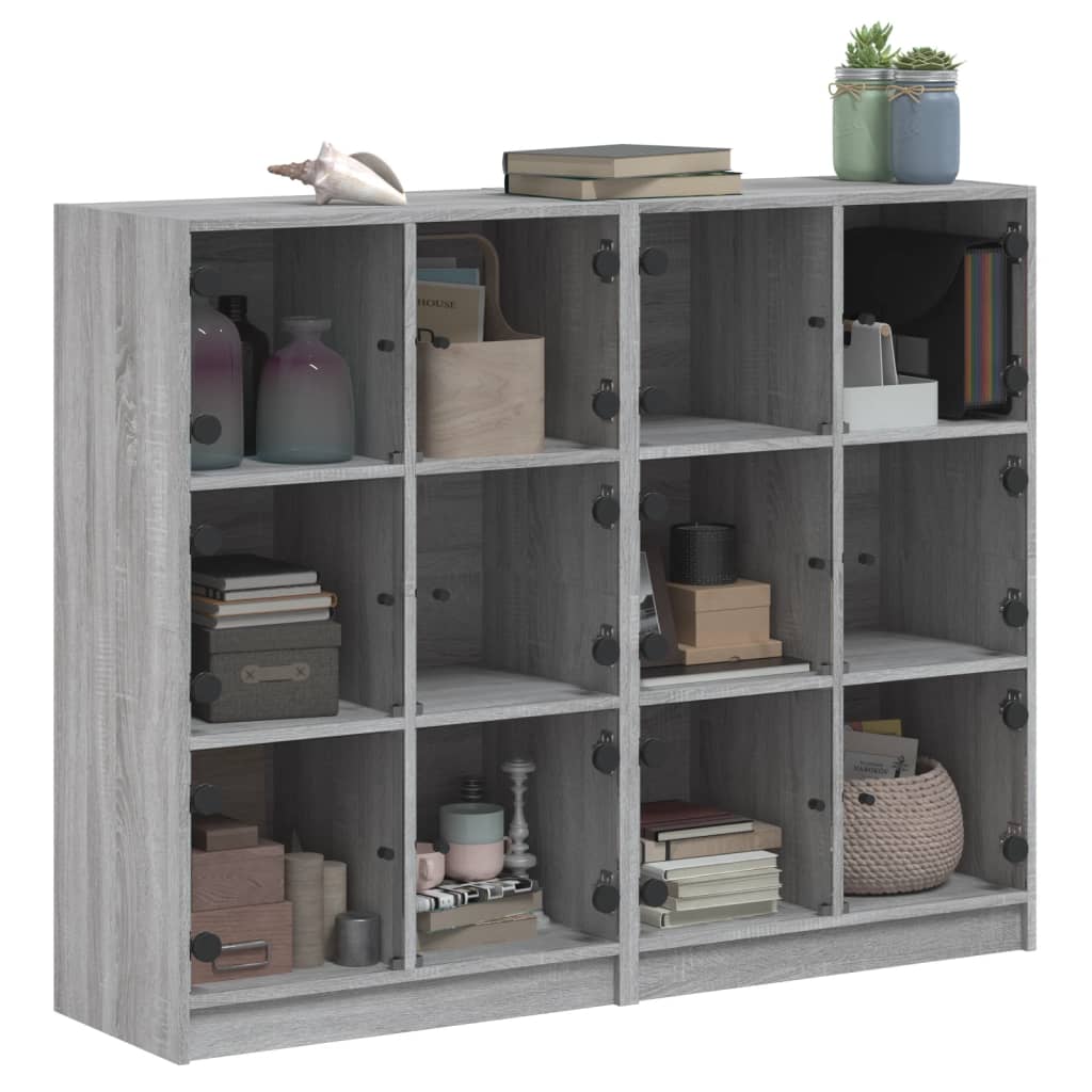 Libreria Ante Grigio Sonoma 136x37x109 cm in Legno Multistrato - homemem39