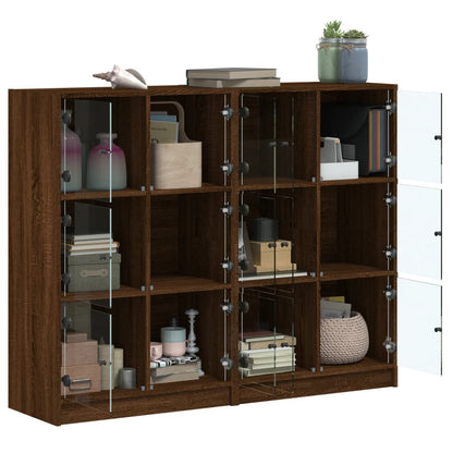 Libreria Ante Rovere Marrone 136x37x109 cm in Legno Multistrato - homemem39