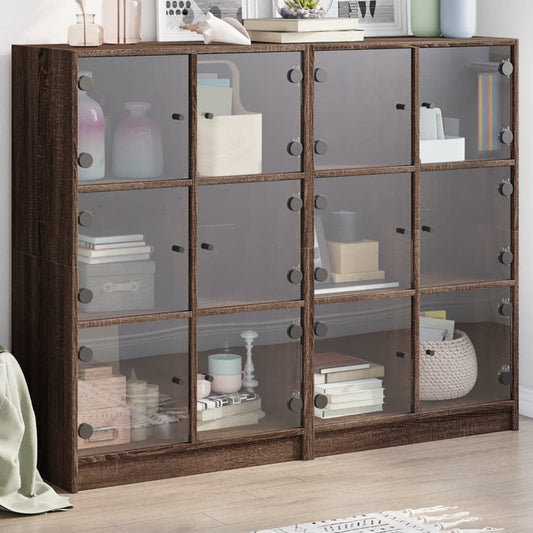 Libreria Ante Rovere Marrone 136x37x109 cm in Legno Multistrato - homemem39