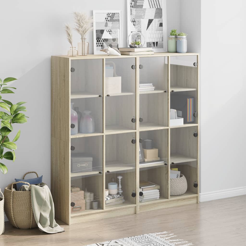 Libreria Ante Rovere Sonoma 136x37x142 cm in Legno Multistrato - homemem39