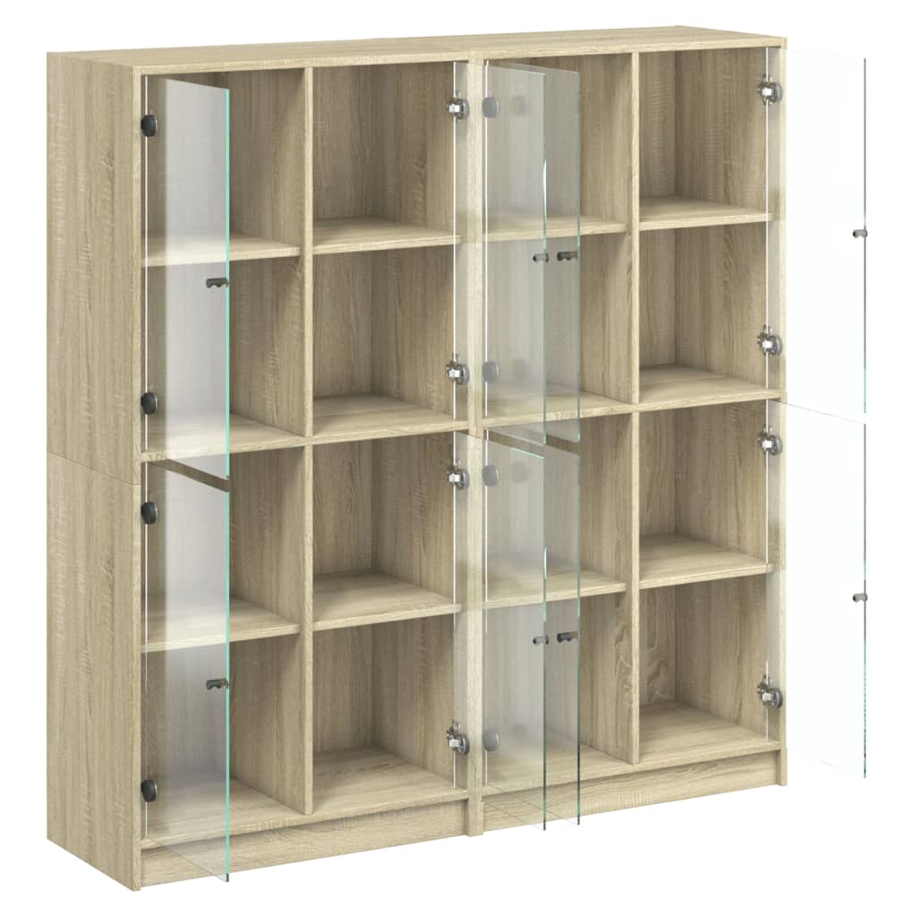 Libreria Ante Rovere Sonoma 136x37x142 cm in Legno Multistrato - homemem39