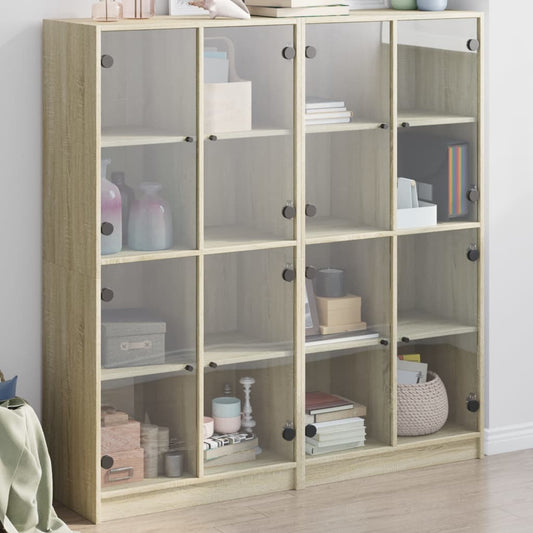 Libreria Ante Rovere Sonoma 136x37x142 cm in Legno Multistrato - homemem39