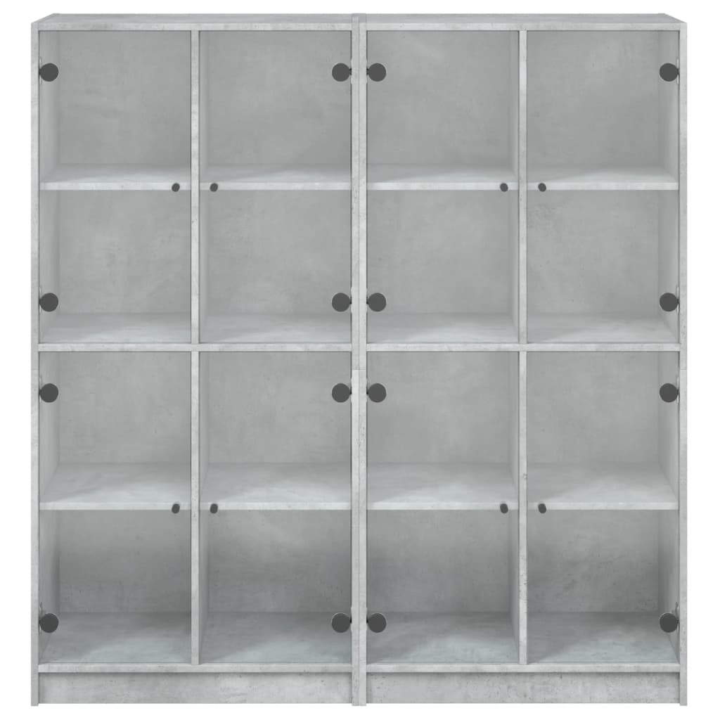 Libreria Ante Grigio Cemento 136x37x142 cm in Legno Multistrato - homemem39