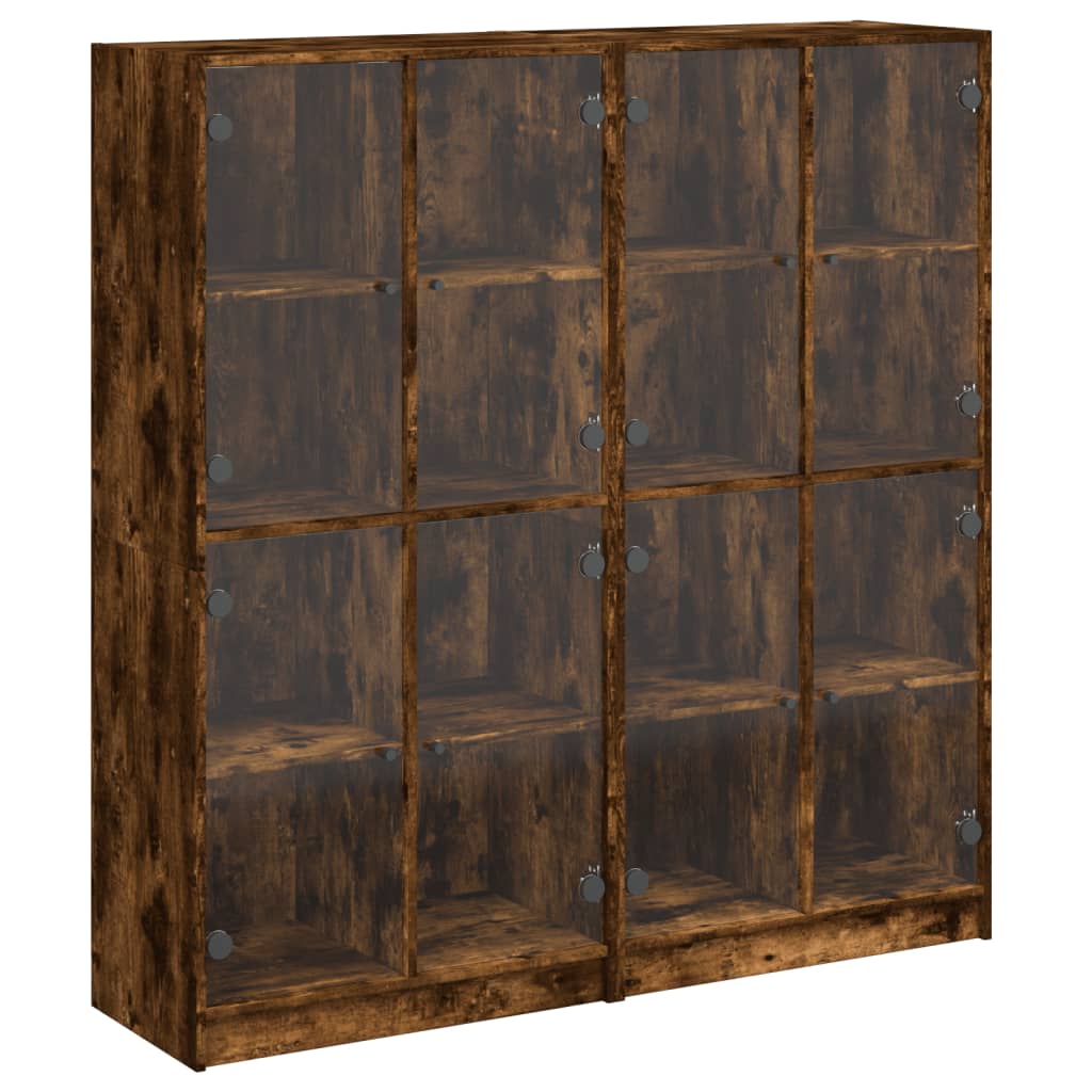 Libreria Ante Rovere Fumo 136x37x142 cm in Legno Multistrato - homemem39