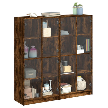 Libreria Ante Rovere Fumo 136x37x142 cm in Legno Multistrato - homemem39