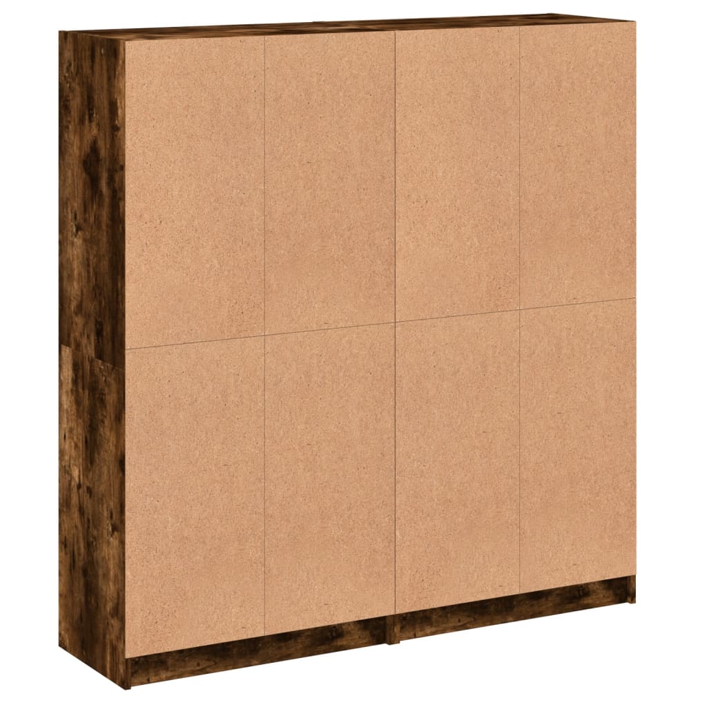 Libreria Ante Rovere Fumo 136x37x142 cm in Legno Multistrato - homemem39