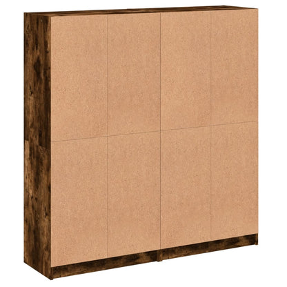 Libreria Ante Rovere Fumo 136x37x142 cm in Legno Multistrato - homemem39