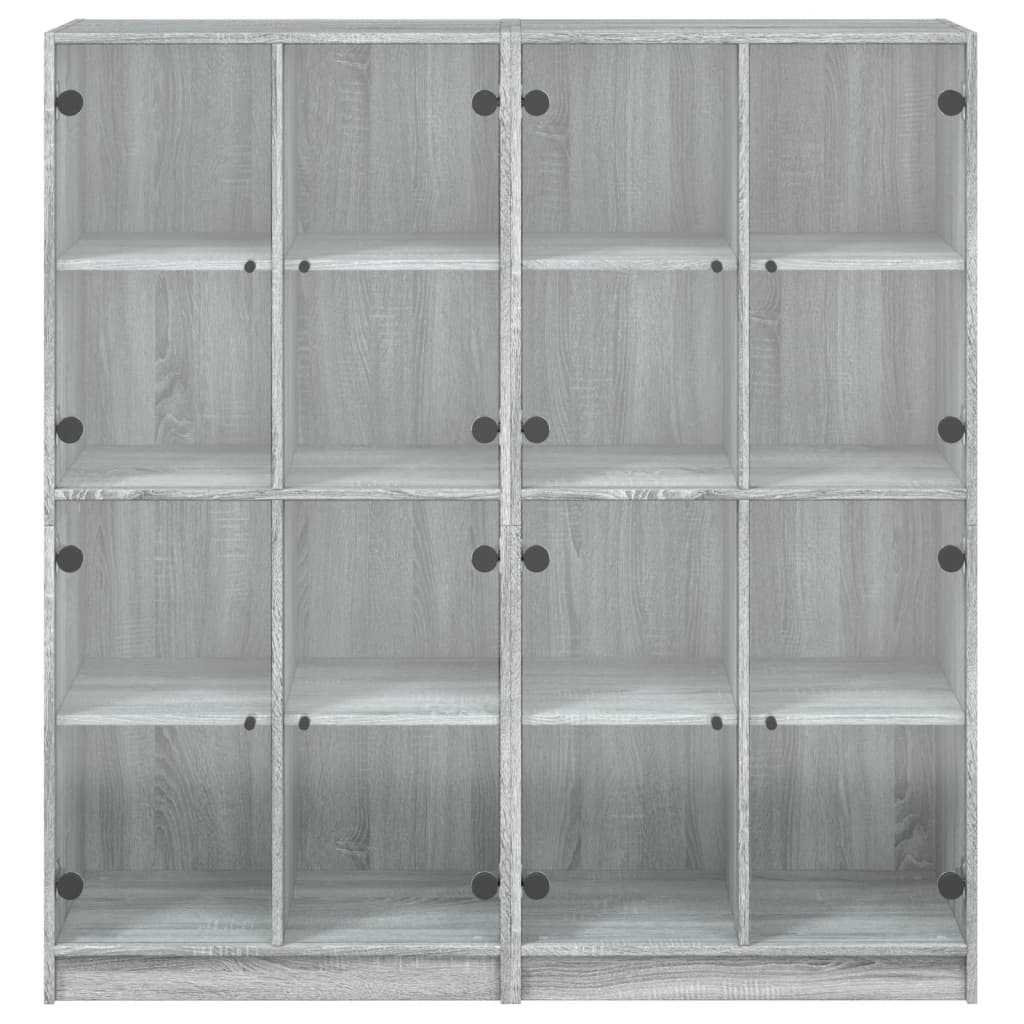 Libreria Ante Grigio Sonoma 136x37x142 cm in Legno Multistrato - homemem39