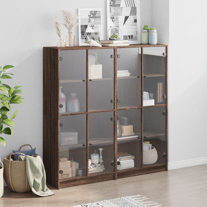 Libreria Ante Rovere Marrone 136x37x142 cm in Legno Multistrato - homemem39