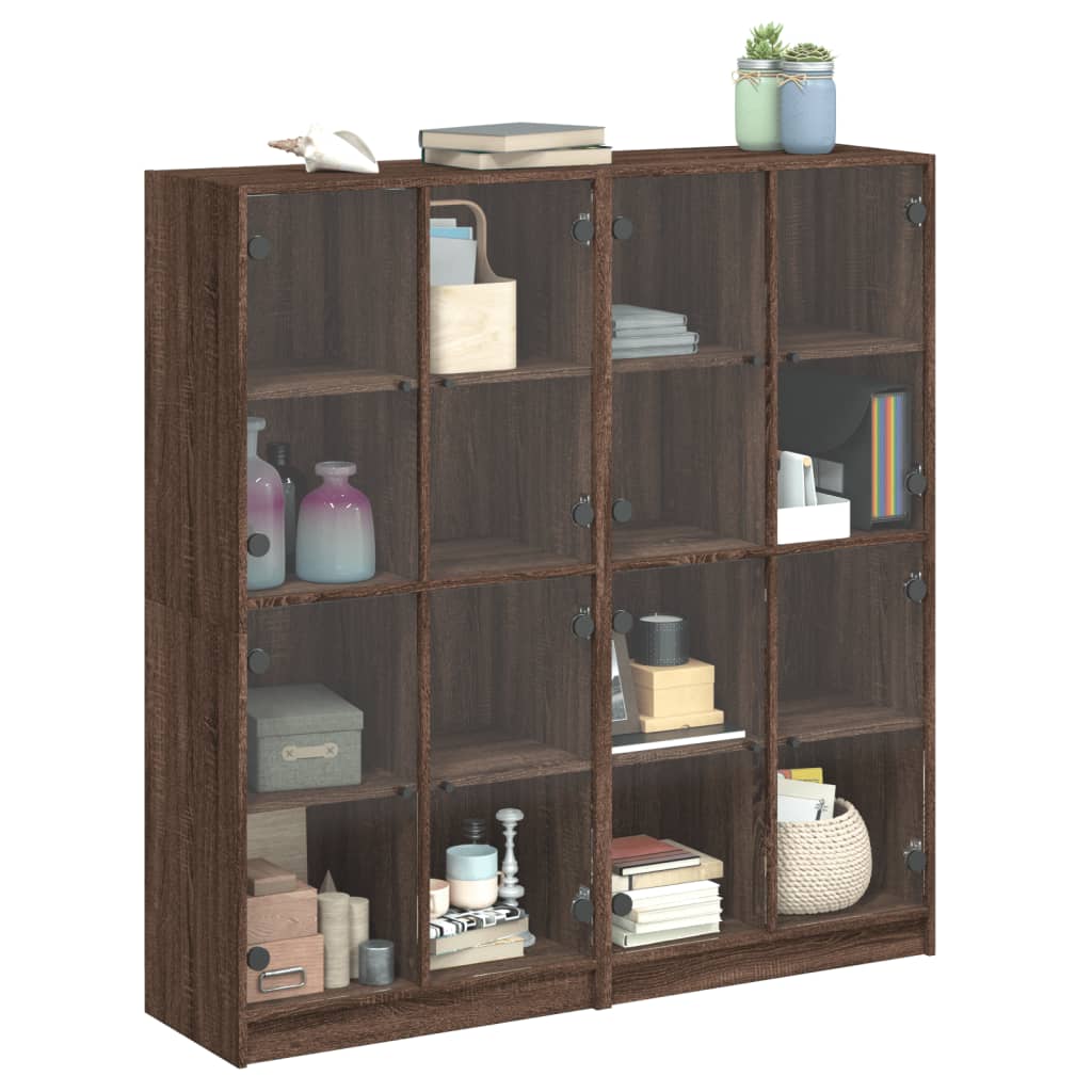 Libreria Ante Rovere Marrone 136x37x142 cm in Legno Multistrato - homemem39