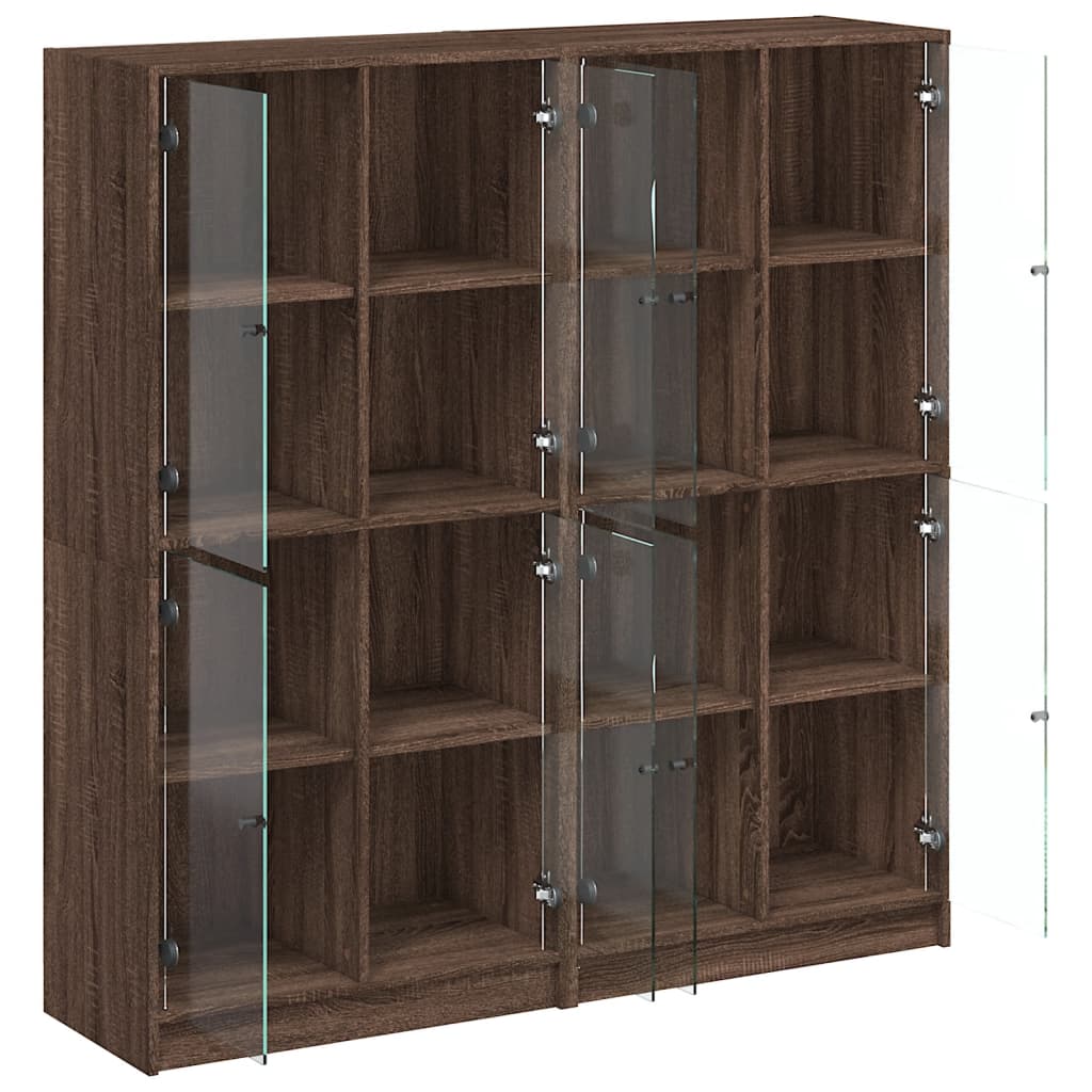 Libreria Ante Rovere Marrone 136x37x142 cm in Legno Multistrato - homemem39