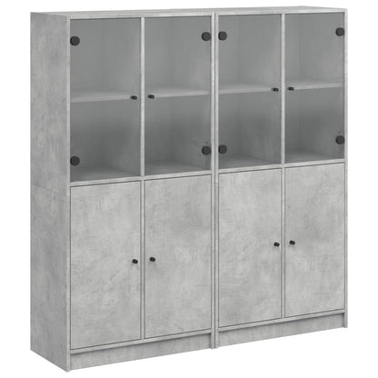 Libreria Ante Grigio Cemento 136x37x142 cm in Legno Multistrato - homemem39