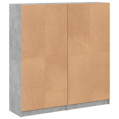 Libreria Ante Grigio Cemento 136x37x142 cm in Legno Multistrato - homemem39