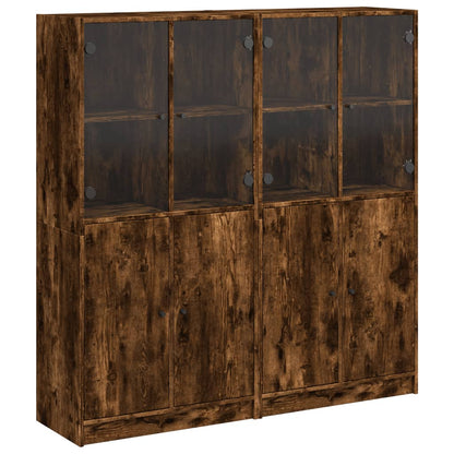 Libreria Ante Rovere Fumo 136x37x142 cm in Legno Multistrato - homemem39