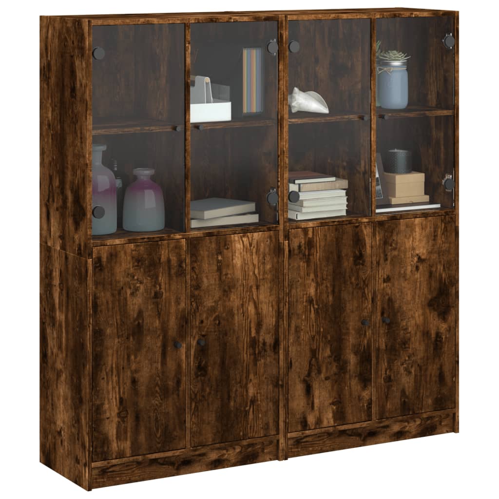 Libreria Ante Rovere Fumo 136x37x142 cm in Legno Multistrato - homemem39