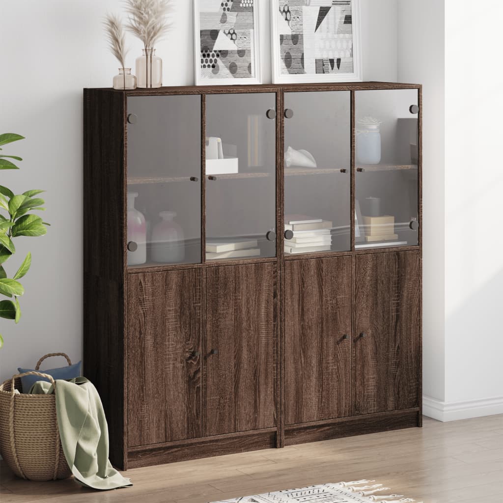 Libreria Ante Rovere Marrone 136x37x142 cm in Legno Multistrato - homemem39