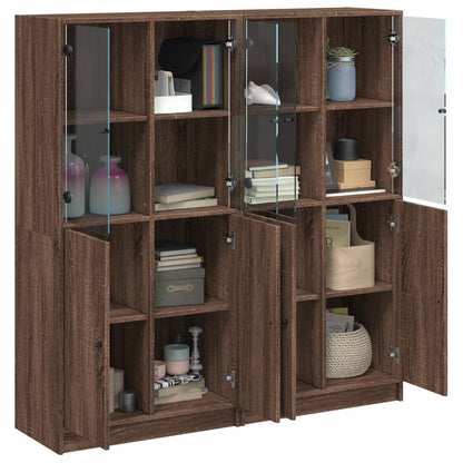 Libreria Ante Rovere Marrone 136x37x142 cm in Legno Multistrato - homemem39