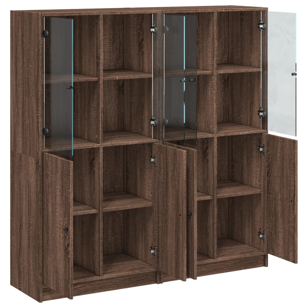 Libreria Ante Rovere Marrone 136x37x142 cm in Legno Multistrato - homemem39