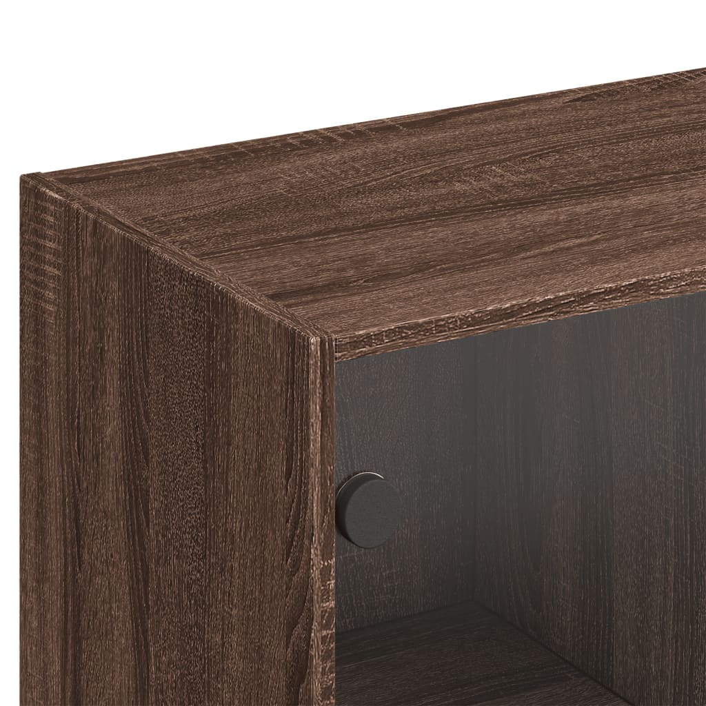 Libreria Ante Rovere Marrone 136x37x142 cm in Legno Multistrato - homemem39