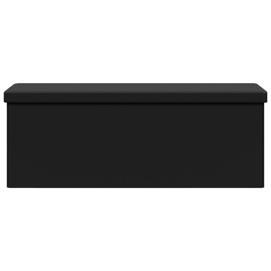 Panca Portaoggetti Pieghevole Nera in PVC | homemem39