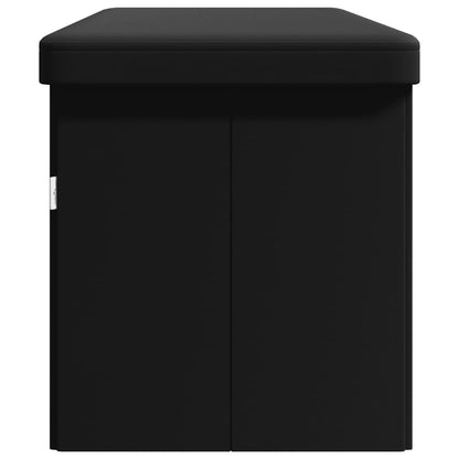 Panca Portaoggetti Pieghevole Nera in PVC | homemem39