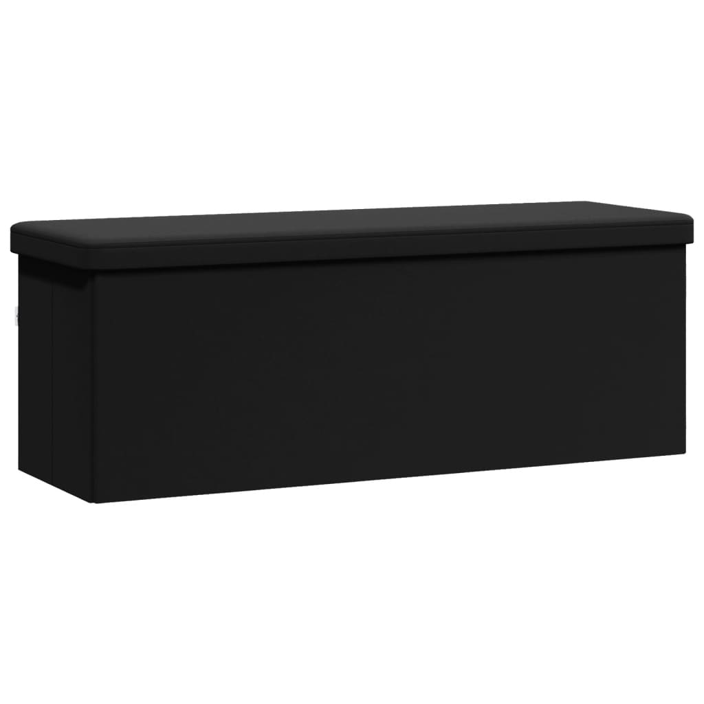Panca Portaoggetti Pieghevole Nera in PVC | homemem39