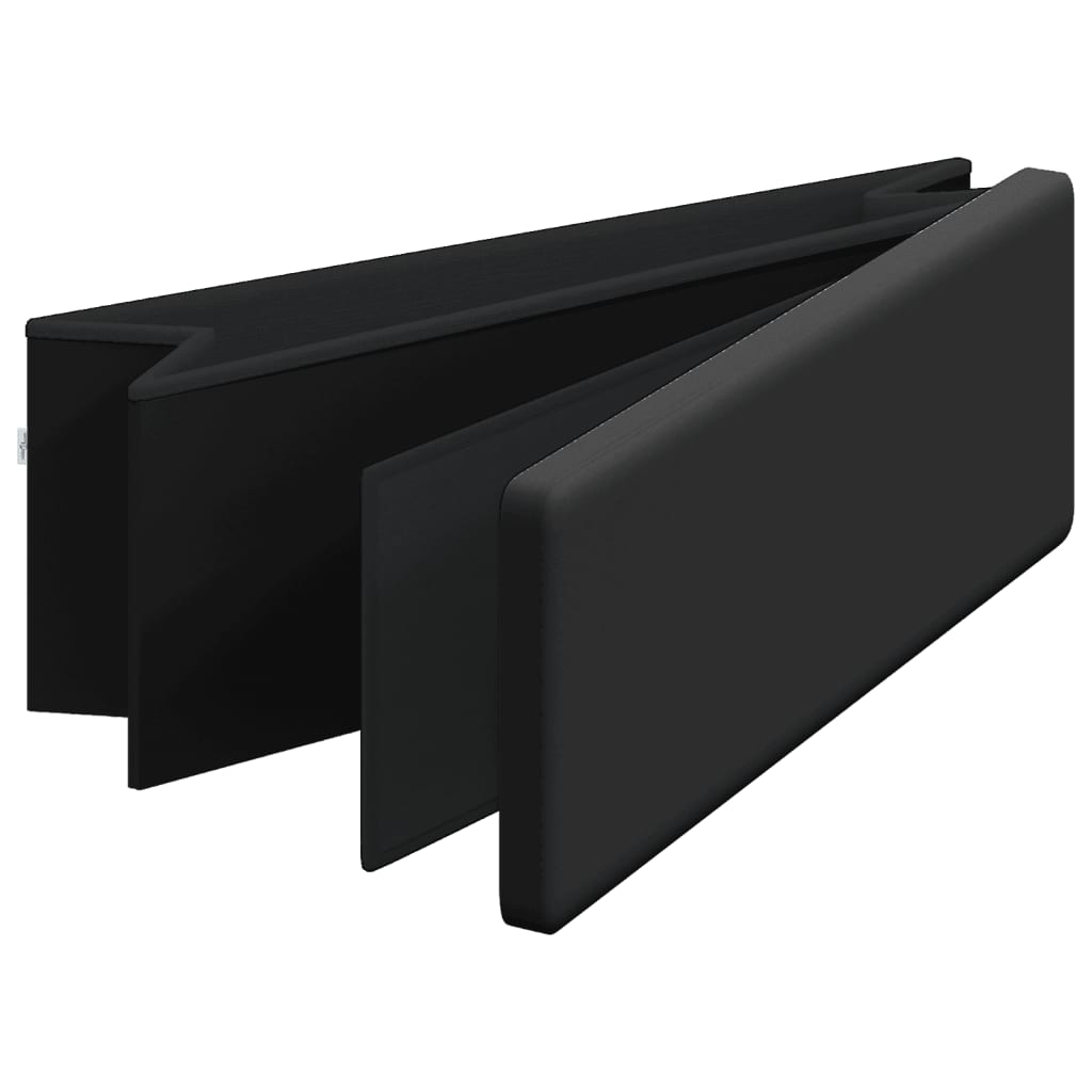 Panca Portaoggetti Pieghevole Nera in PVC | homemem39