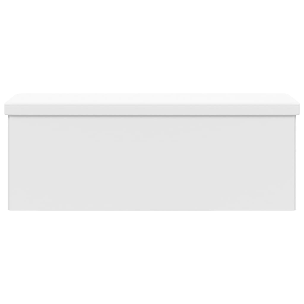 Panca Portaoggetti Pieghevole Bianca in PVC | homemem39